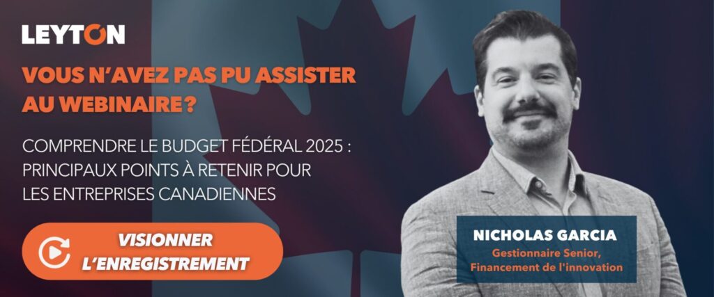 Budget Fédéral 2025 RS&DE webinaire