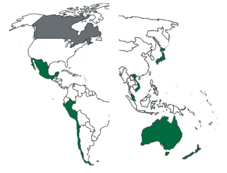 Western & Eastern Hemisphere map