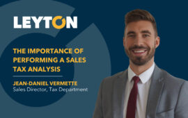 J.D. Vermette explaining the importance of sales tax recovery in Leyton's tax insights video series