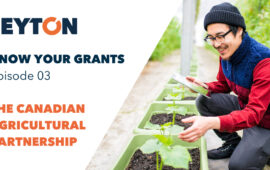 Oumaima Sioury discussing the Canadian Agricultural Partnership in Leyton's Know your grants video series : Episode 3