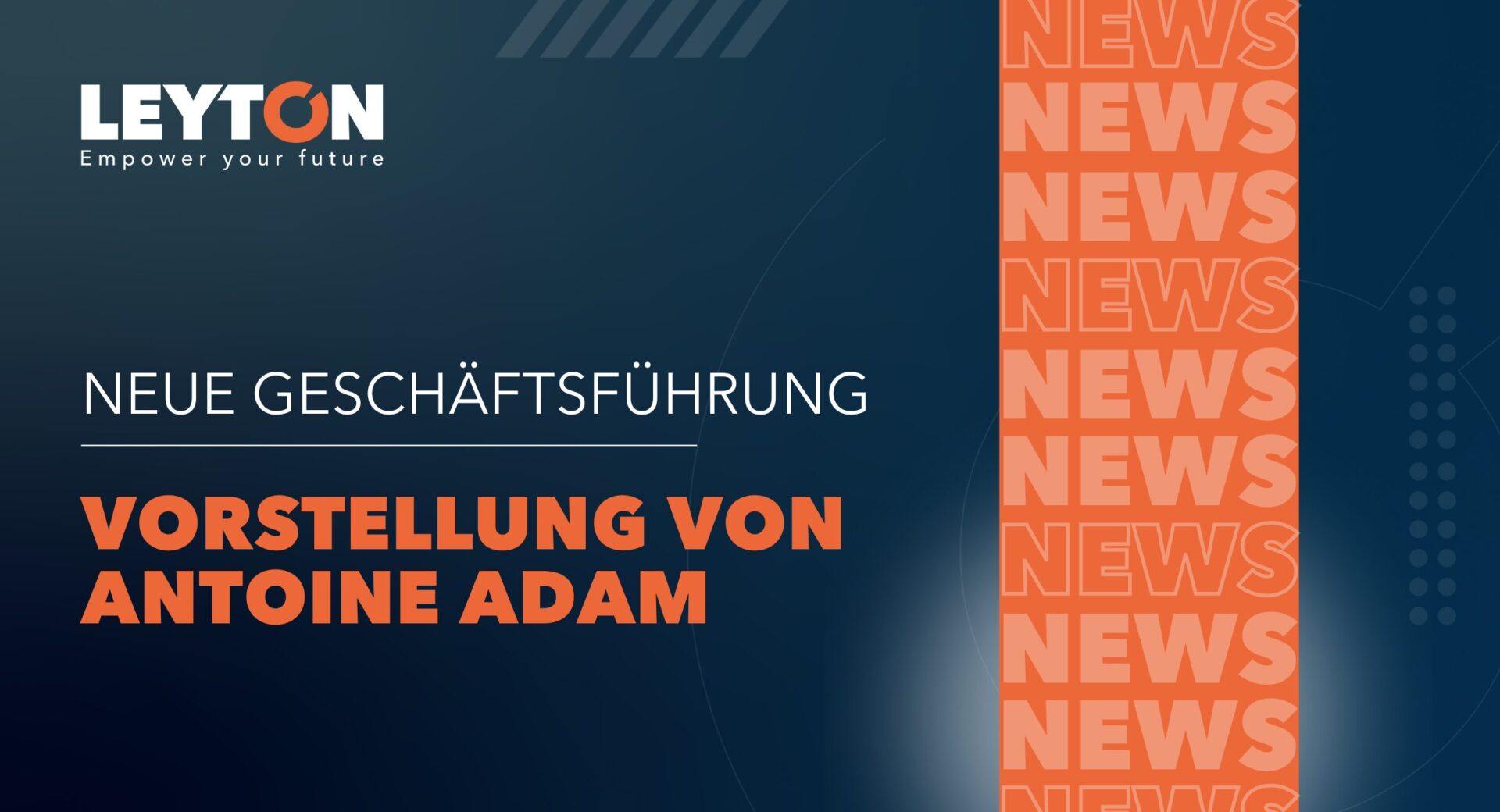 News: Neue Geschäftsführung - Vorstellung von Antoine Adam