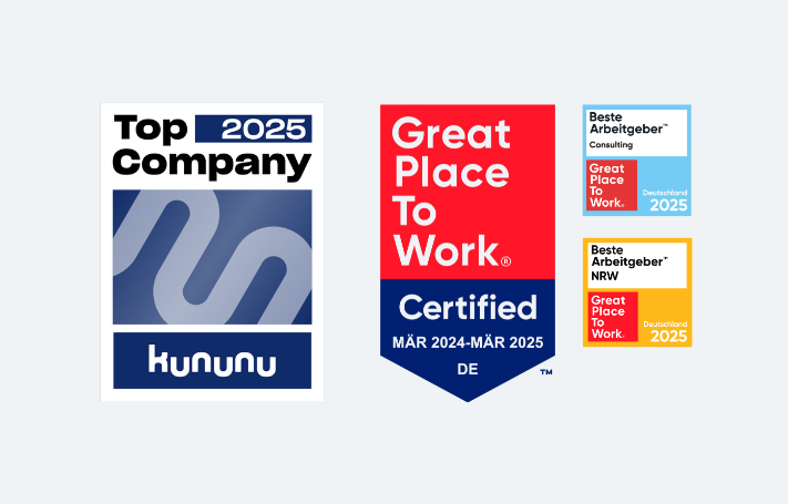 Workplace awards: Kununu Top Company and Great Place to Work 2025