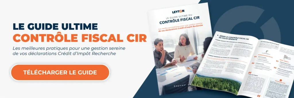Guide contrôle fiscal CIR