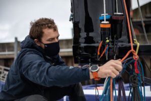 The Ocean Fifty Leyton is launched in Lorient with a central rudder and a new mast